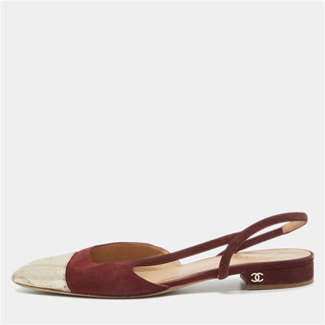 chanel vanity burgundy|burgundy Chanel flats.